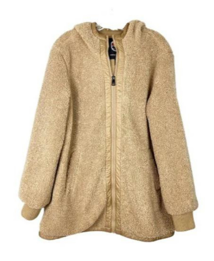 1 Madison Womens Soft Lining Attached Hood Fuzzy Jacket