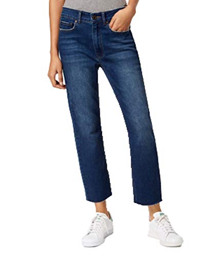 Indigo Rein Womens Ripped Straight Leg Ankle Jeans