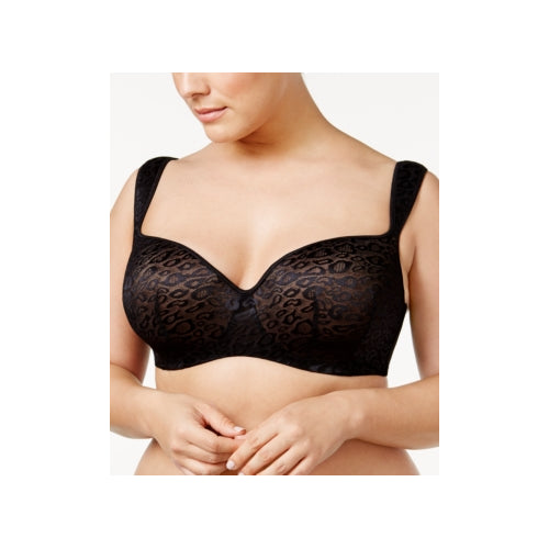 Inspire Psyche Terry Womens Plus Size Textured-Mesh Balcon Bra