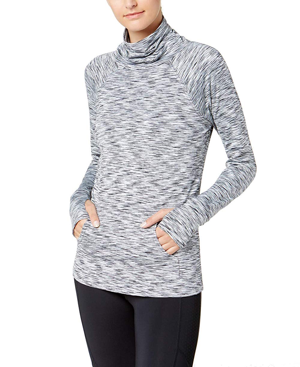 Ideology Womens Funnel Neck Fleece Top