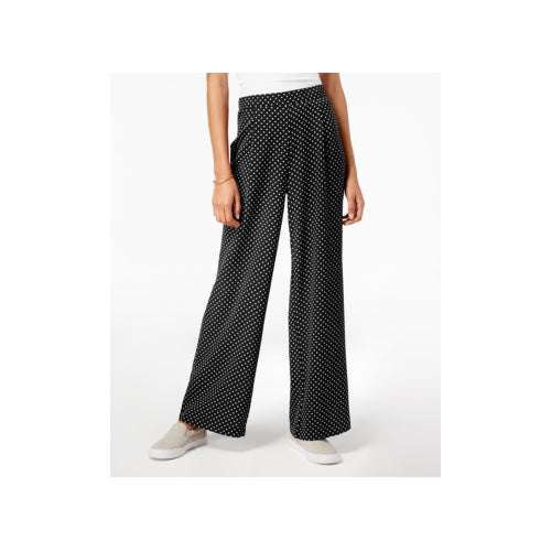 Ultra Flirt Womens Ikeddi Polka-Dot Wide-Leg Pants