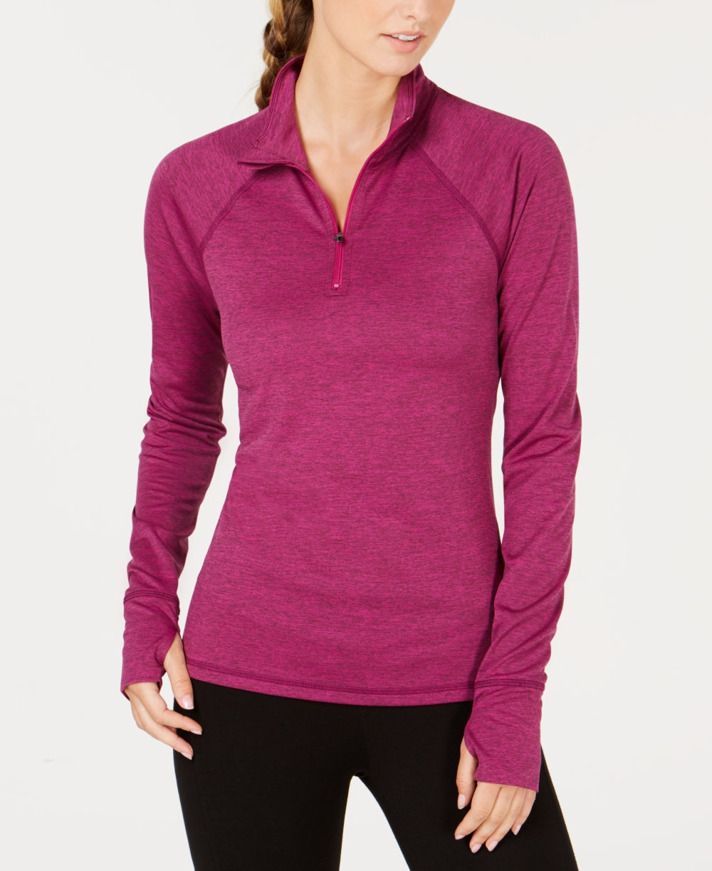 Ideology Womens Rapidry Half-Zip Performance Pullover Top