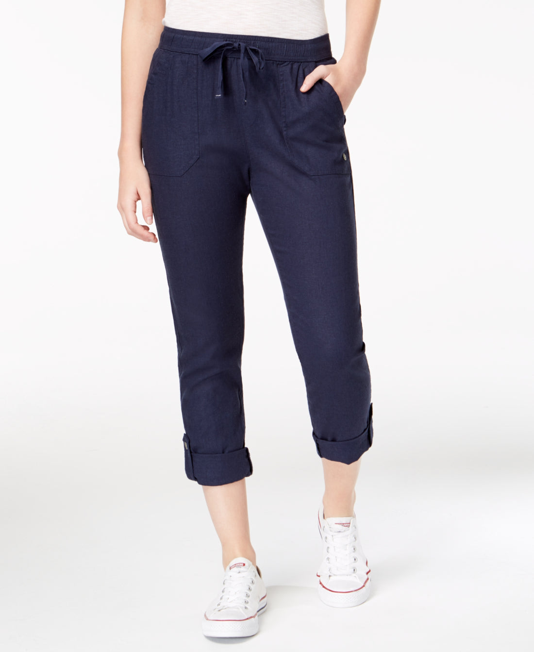 Roxy Juniors Roll-Tab Drawstring Pants