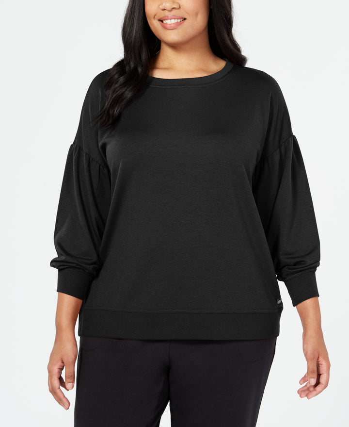 Ideology Womens Plus Size Drop Shoulder Top