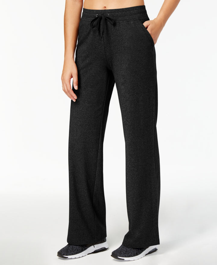 Ideology Womens Wide-Leg Boot-Cut Mid-Rise Sweatpants