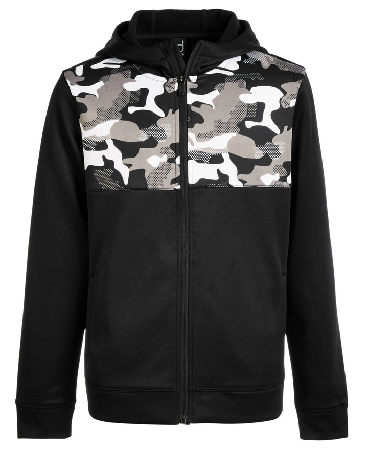 Ideology Big Kid Boys Camo Print Zip Up Hoodie