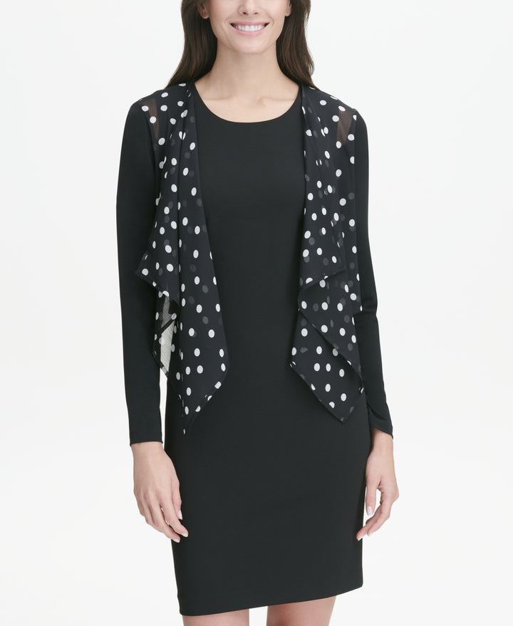 Tommy Hilfiger Womens Polka Dot Shrug Jacket