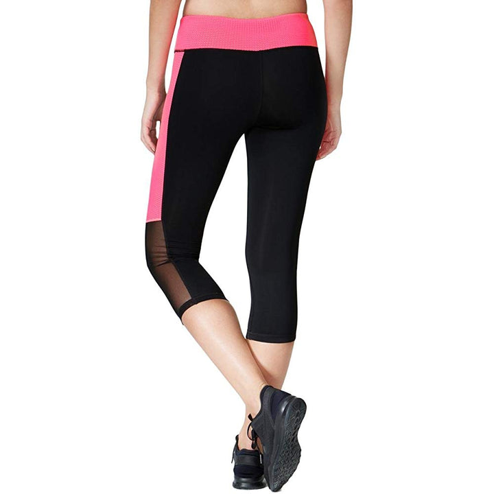 Ideology Womens Mesh Trimmed Cropped Leggings