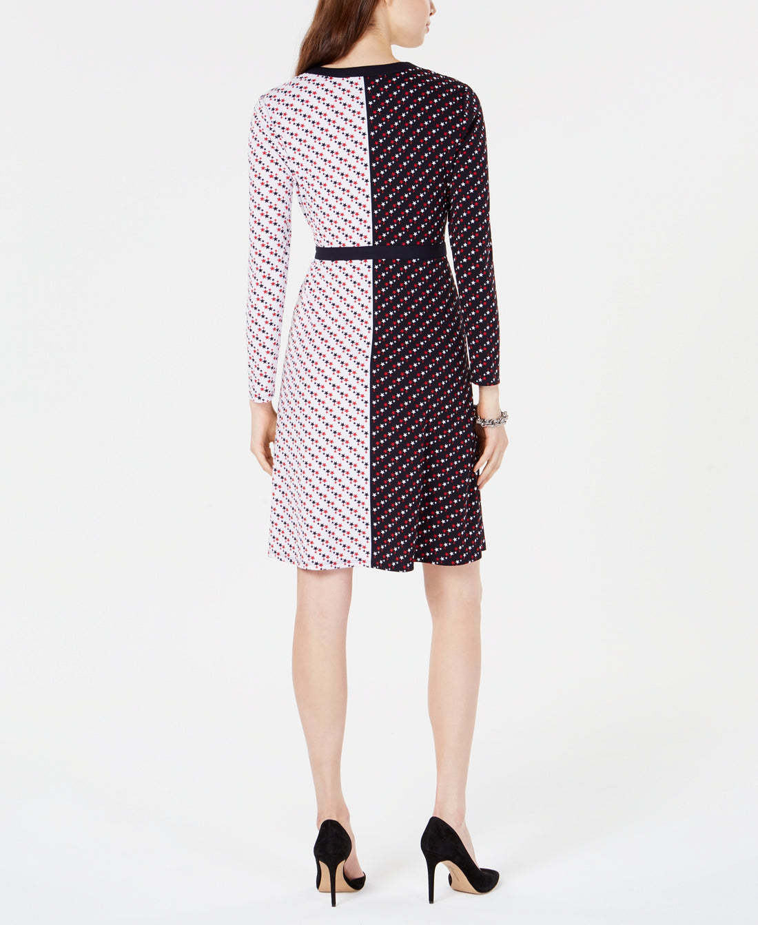 Tommy Hilfiger Womens Star Print Wrap Dress