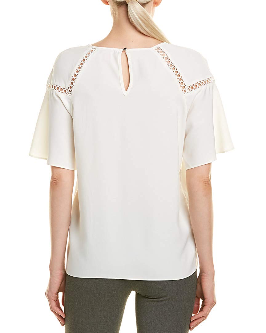 Vince Camuto Womens Short Sleeve Cutout Top