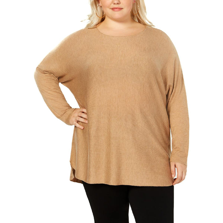 Inc International Concepts Womens Plus Size Long Sleeve High-Low Sweater