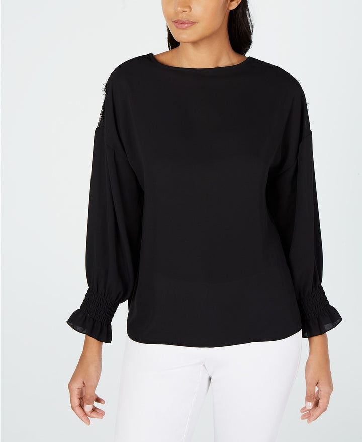 28th & Park Womens Lace-trim Top