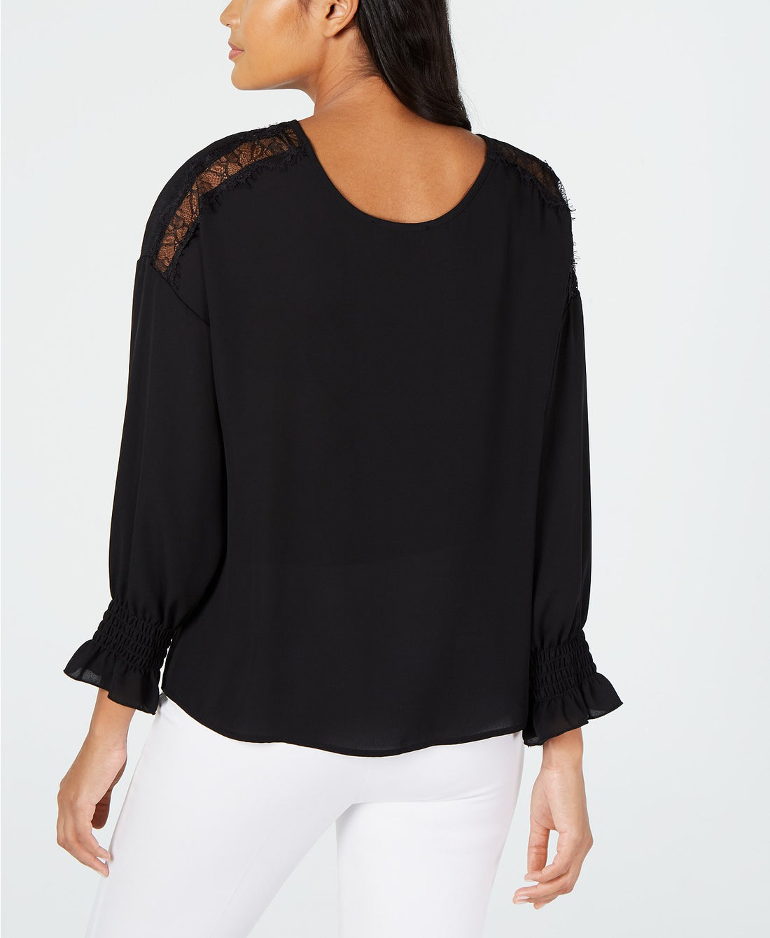 28th & Park Womens Lace-trim Top