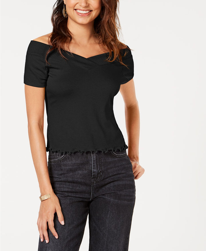 Ultra Flirt Juniors Off-the-shoulder Ribbed Top