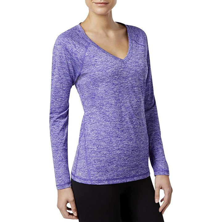 Ideology Womens Heathered Long Sleeves Top