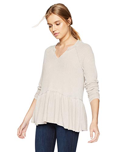 William Rast Womens Gryphon Raglan Sleeve Peplum Top