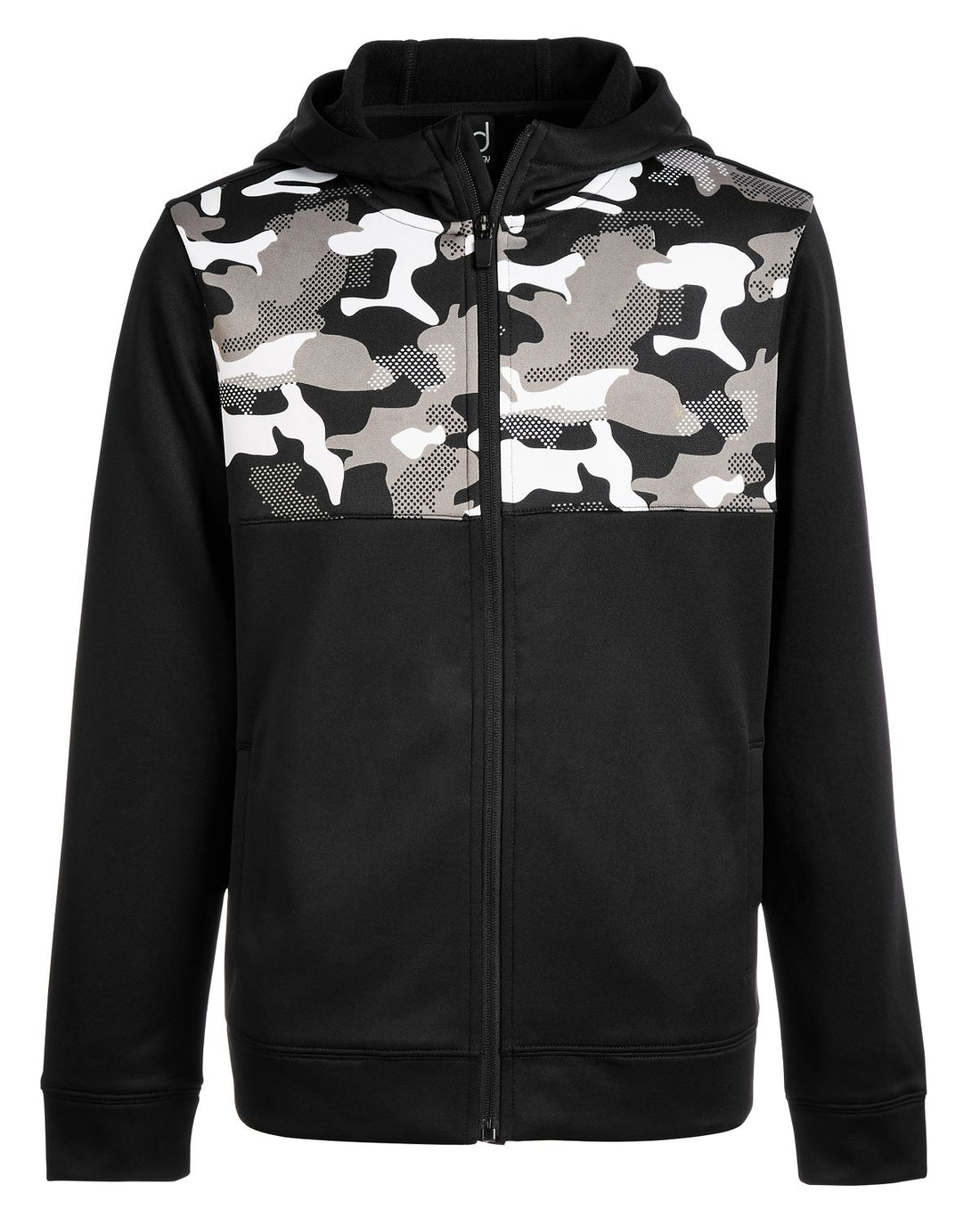 Ideology Big Kid Boys Camo Print Zip Up Hoodie