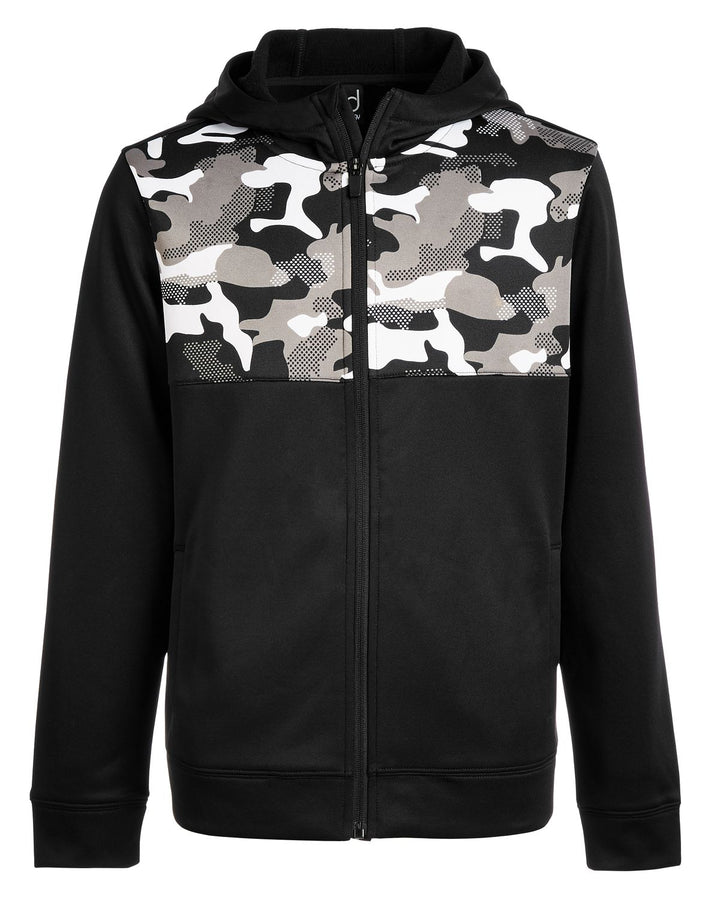 Ideology Big Kid Boys Camo Print Zip Up Hoodie