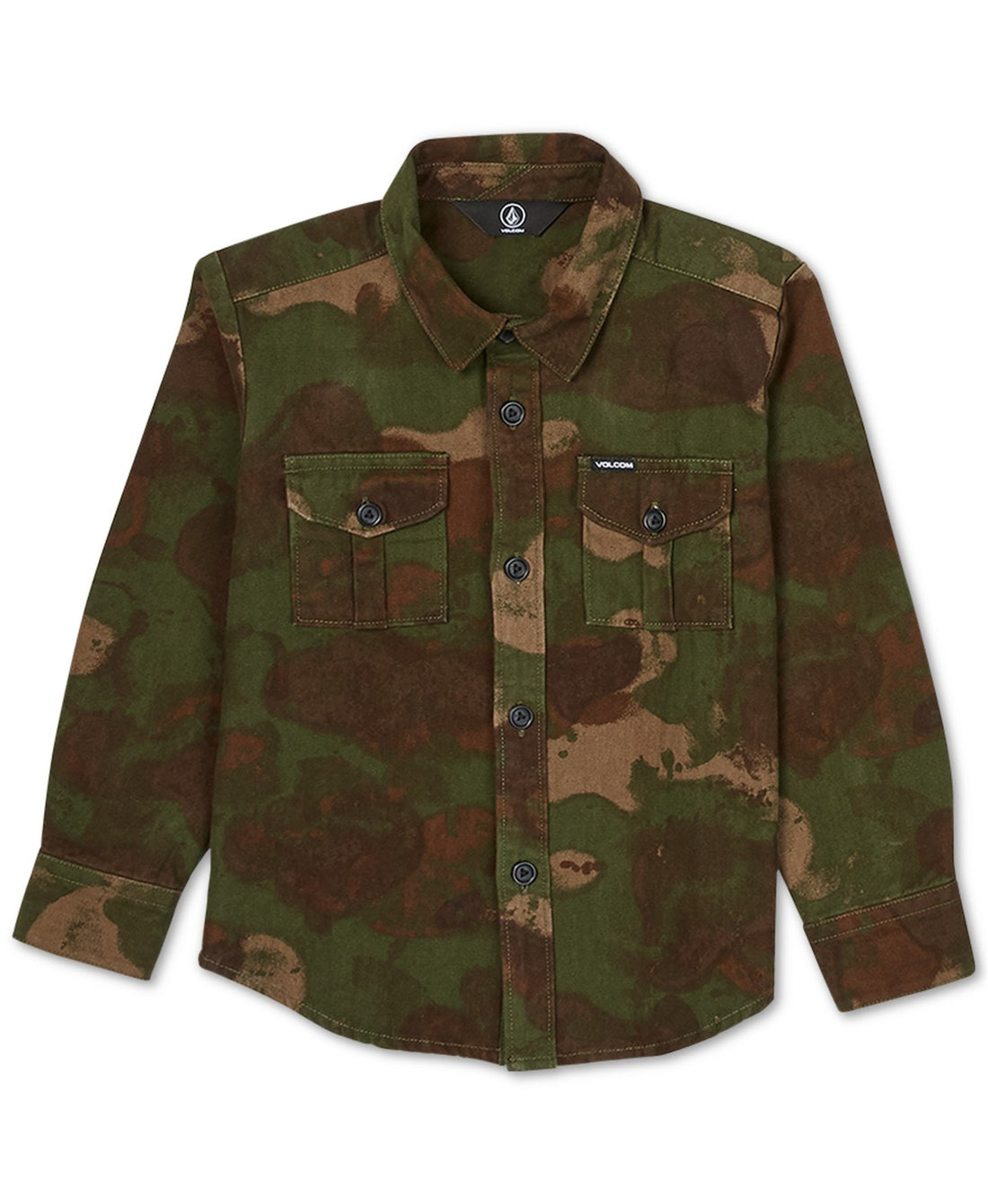 Volcom Big Kid Boys Camo Huckster Shirt