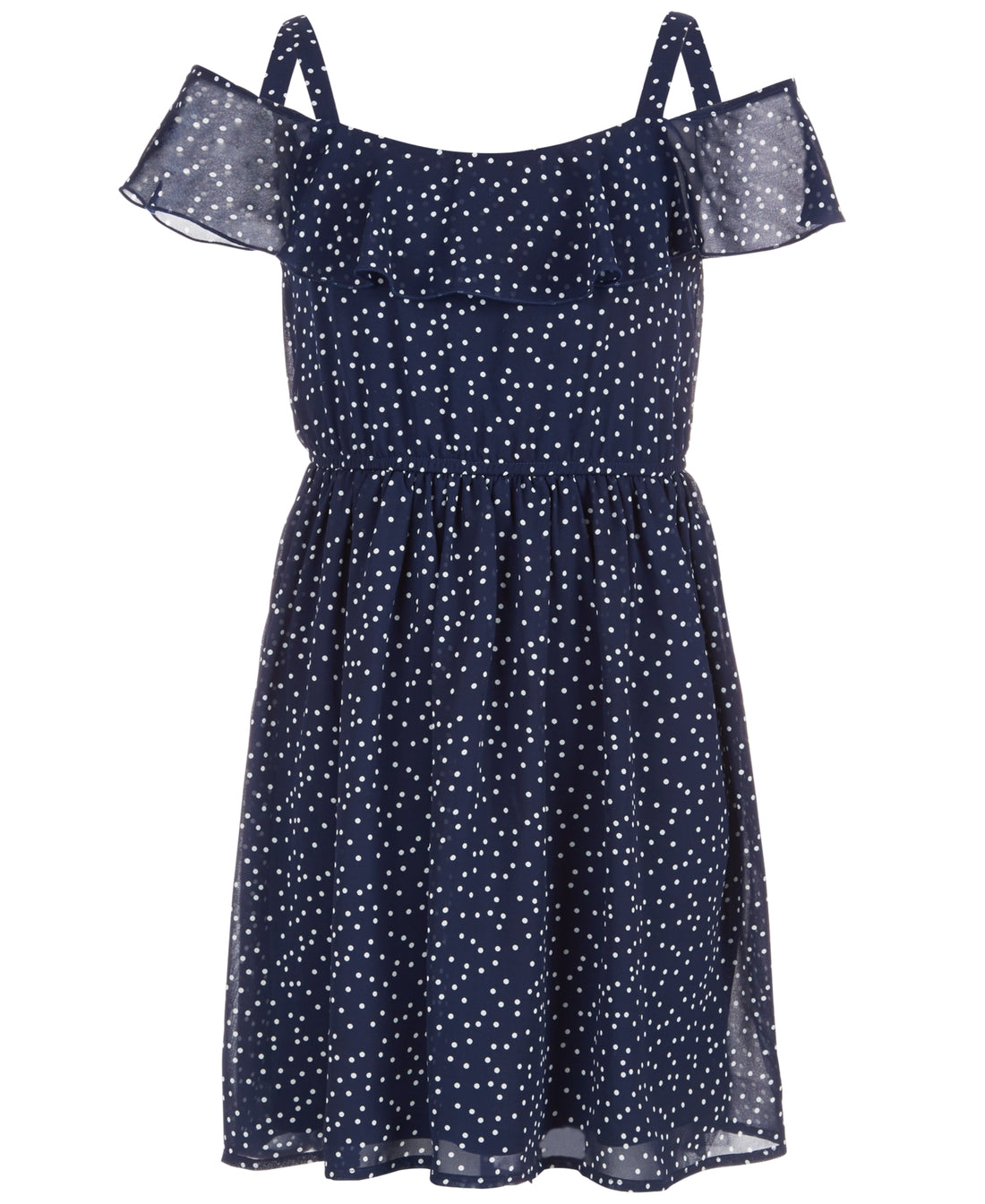 US Angels Big Kid Girls Dot Print Chiffon Dress