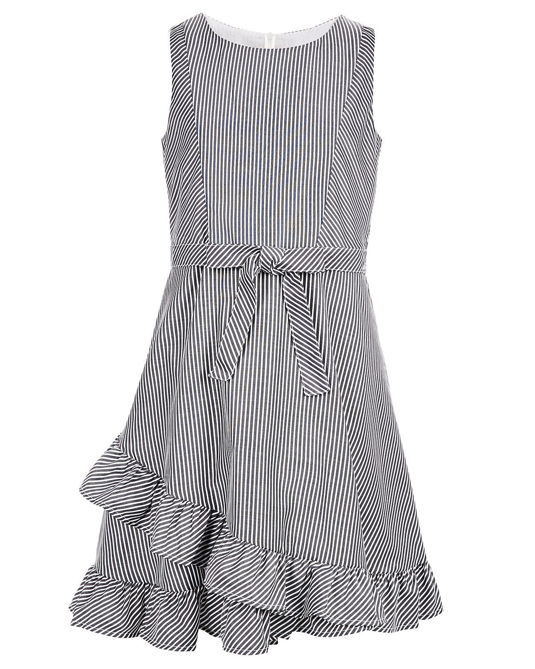 Us Angels Big Kid Girls Striped Ruffle Dress