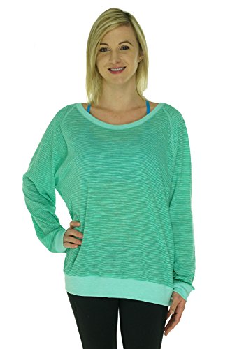 Ideology Womens Raglan-Sleeve Striped Pullover