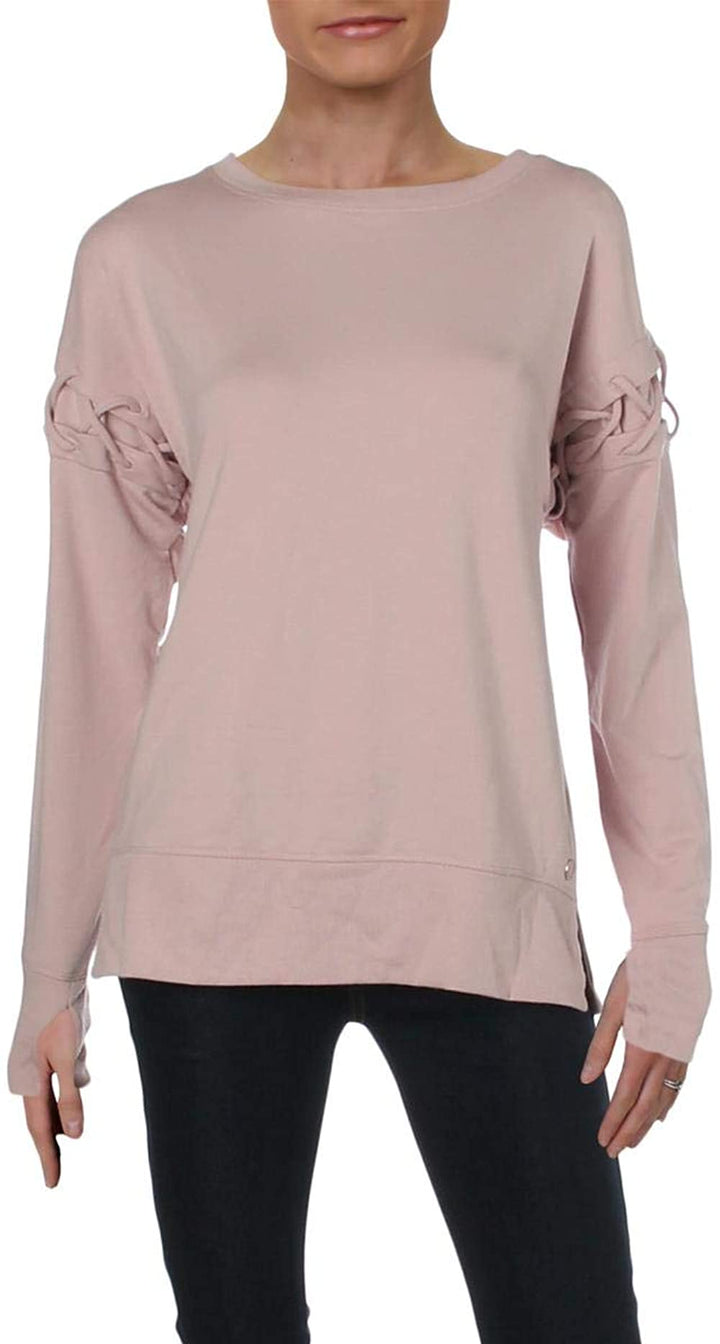 Ideology Womens Crisscross-Sleeve Sweatshirt