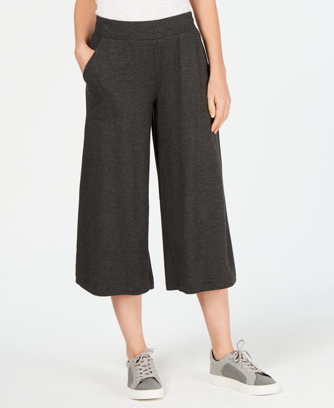 Ideology Womens Wide-Leg Cropped Pants