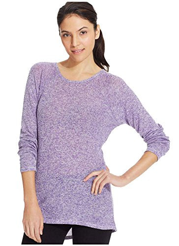 Ideology Womens Raglan-Sleeve Mesh Active Top