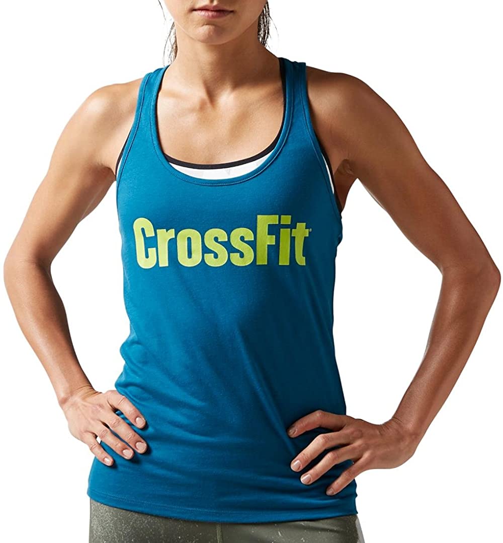 Reebok Womens Crossfit Logo Racerback Tank Top