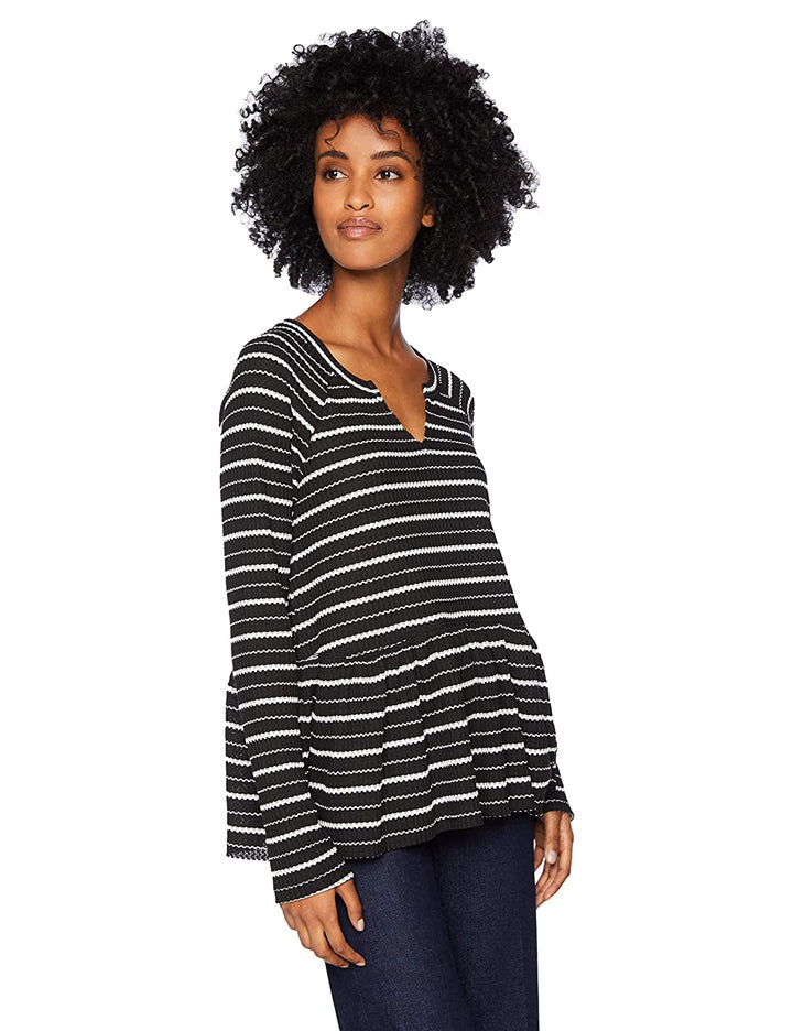 William Rast Womens Gryphon Striped Peplum Top