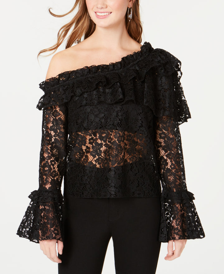 Xoxo Juniors Lace One Shoulder Top