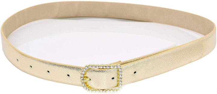 INC International Concepts Womens Rhinestone Buckle Belt