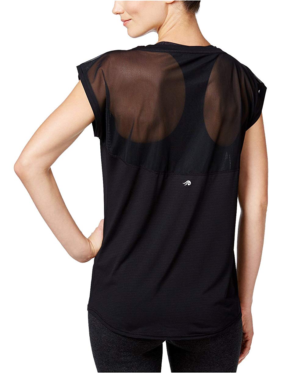 Ideology Womens Mesh Back Top