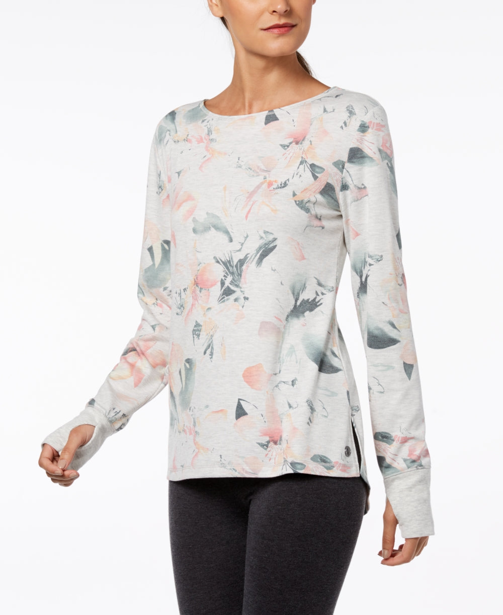 Ideology Womens Floral Print V Back Top