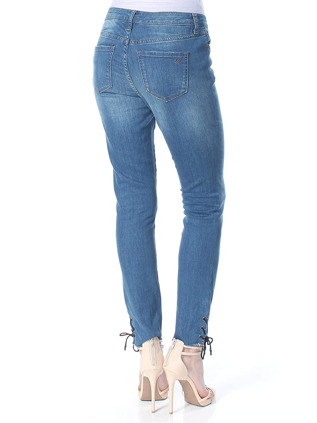 William Rast Womens Skinny Ankle Tie Jeans