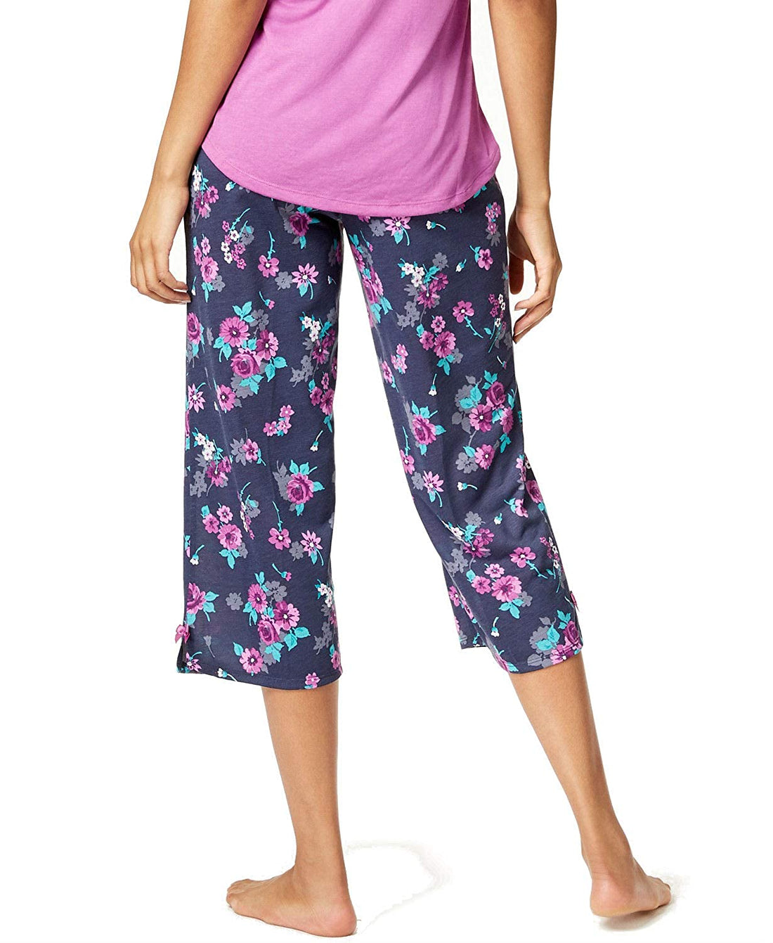 Jenni by Jennifer Moore Womens Printed Cropped Pajama Pants