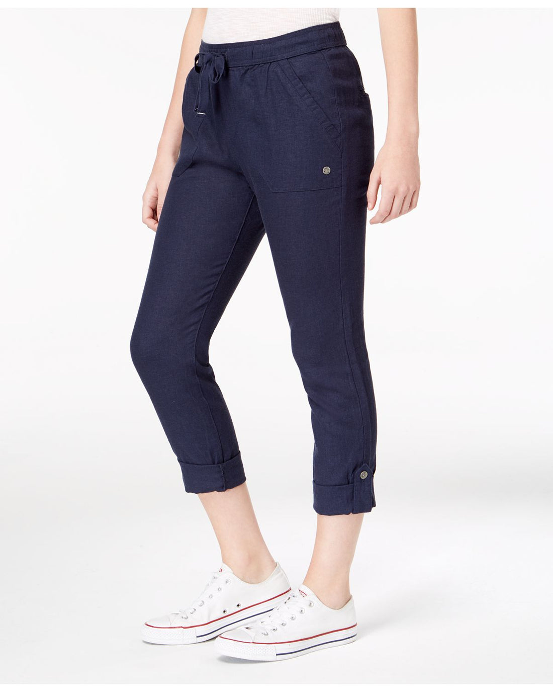 Roxy Juniors Roll-Tab Drawstring Pants