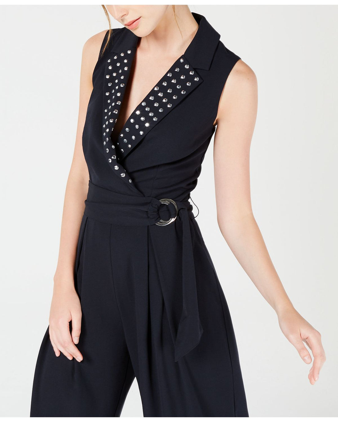 Xoxo Juniors Embellished Belted Jumpsuit