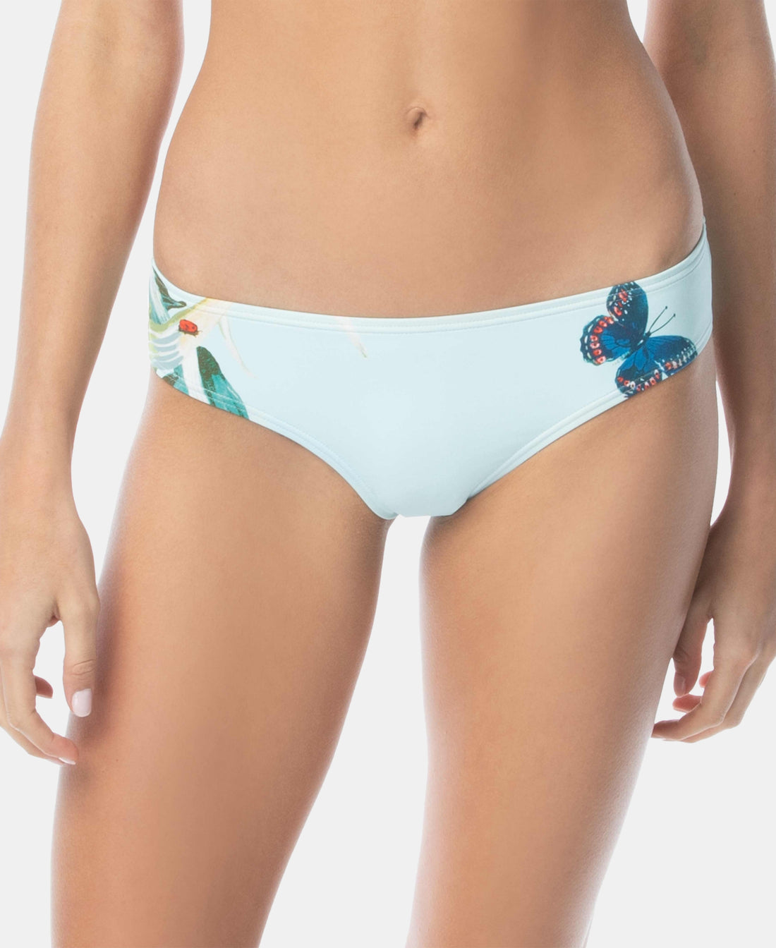 Vince Camuto Womens Garden Paradise Printed Shirred Cheeky Bottoms