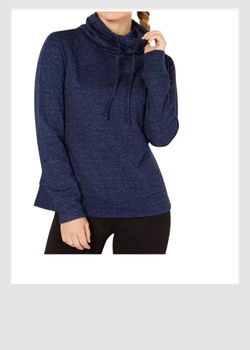 32 DEGREES Womens Fleece Quilted Funnel Neck Top