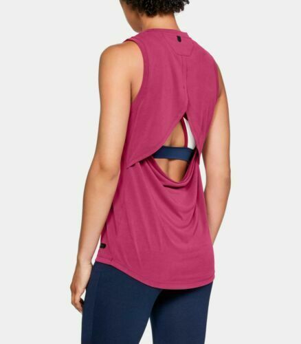 Under Armour Womens Unstoppable Draped Open Back Sleeveless Tank Top