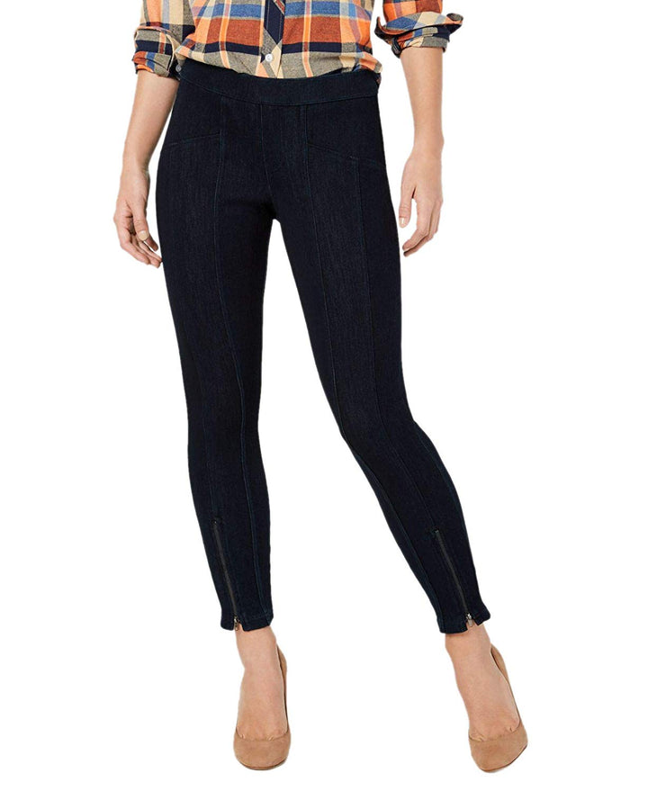 Hue Womens Seamed Zip Skimmer Leggings