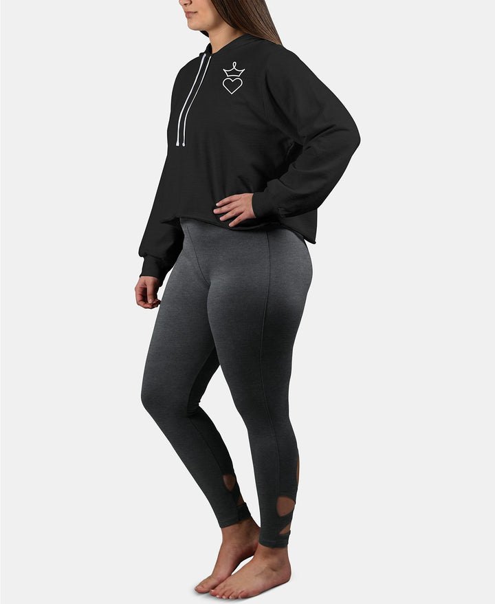 Soffe Womens Curves Plus Size Cropped Hoodie