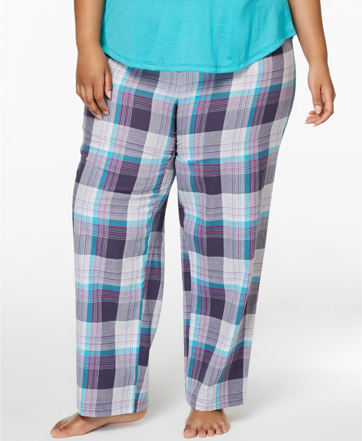 Jenni By Jennifer Moore Womens Plus Size Printed Pajama Pants