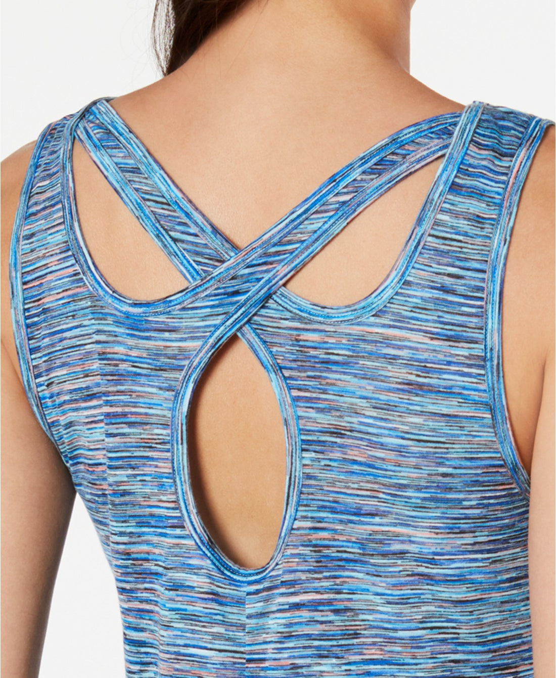 Ideology Womens Space-dyed Cutout-back Tank Top