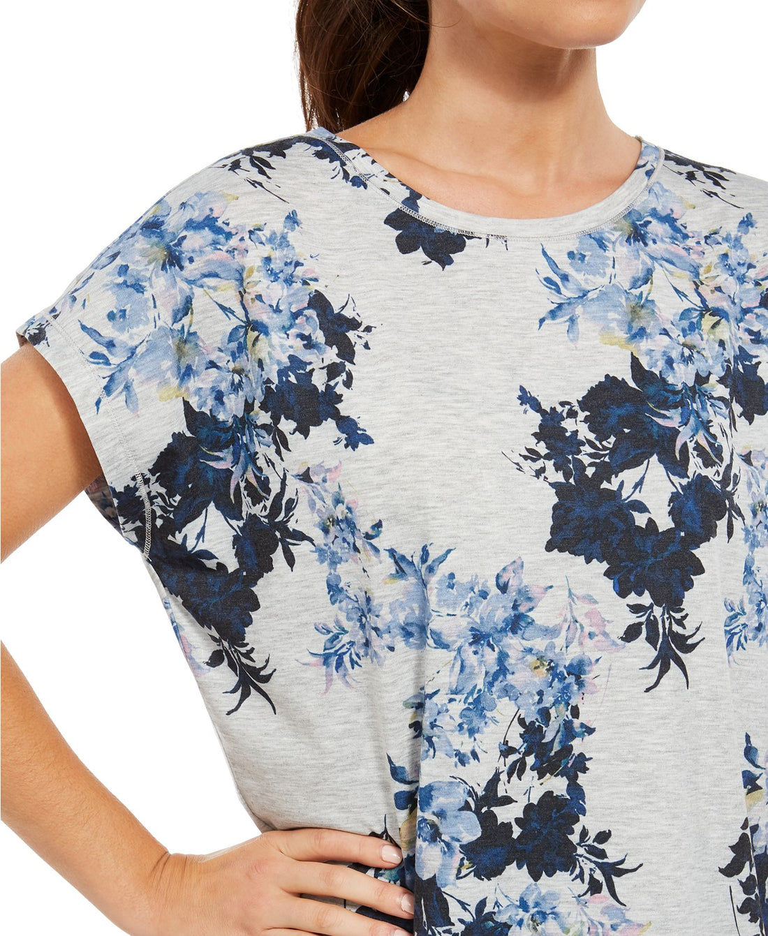 Ideology Womens Floral-print T-shirt