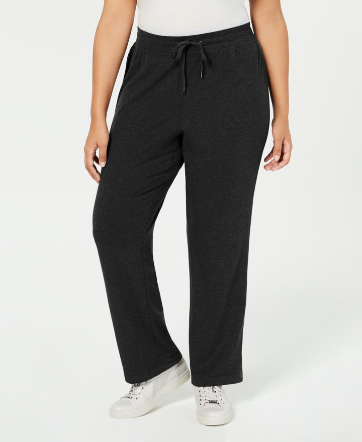 Ideology Womens Plus Size High Rise Side Snap Sweatpants