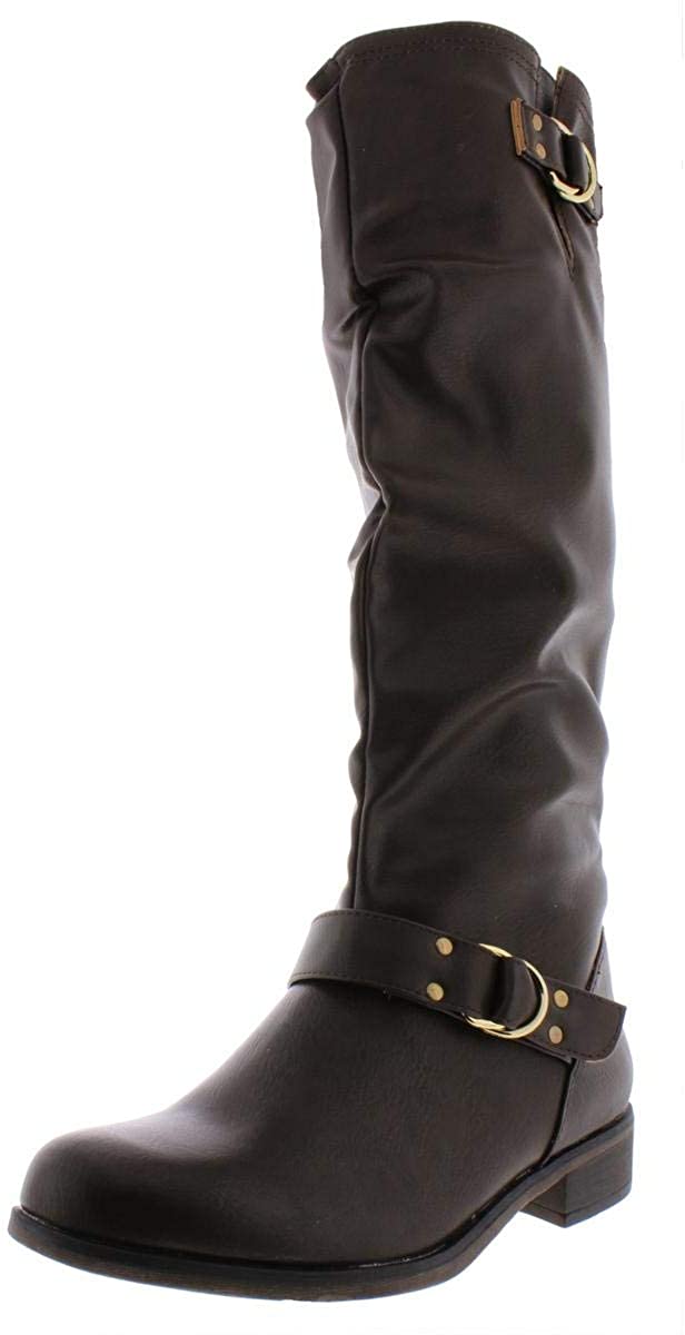 Xoxo Womens Minkler Wide Calf Faux Leather Riding Boots,BRAND NEW WITHOUT BOX, NEVER WORN