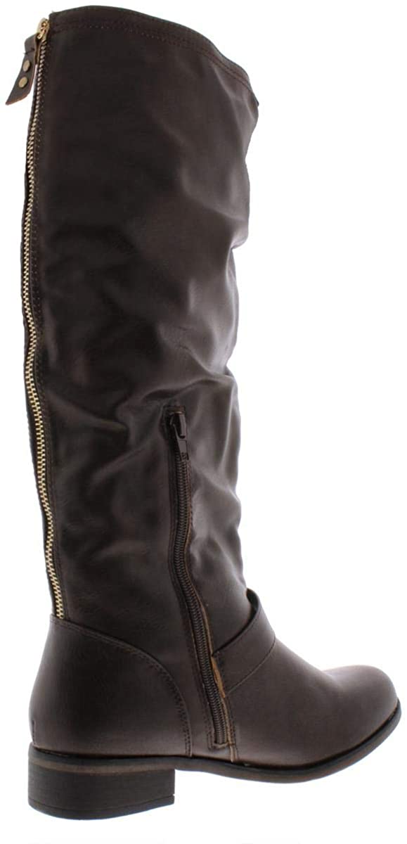 Xoxo Womens Minkler Wide Calf Faux Leather Riding Boots,BRAND NEW WITHOUT BOX, NEVER WORN